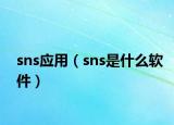 sns应用（sns是什么软件）