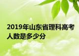 2019年山东省理科高考人数是多少分