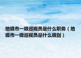 地级市一级巡视员是什么职务（地级市一级巡视员是什么级别）