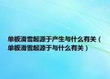 单板滑雪起源于产生与什么有关（单板滑雪起源于与什么有关）
