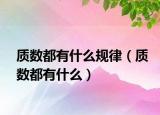 质数都有什么规律（质数都有什么）