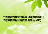 兰蔻眼霜怎样辨别真假 分享给大家的（兰蔻眼霜怎样辨别真假 分享给大家）