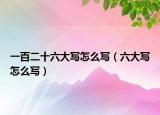 一百二十六大写怎么写（六大写怎么写）