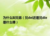 为什么叫兄弟（兄dei还是兄die是什么梗）