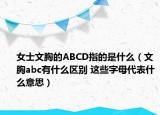 女士文胸的ABCD指的是什么（文胸abc有什么区别 这些字母代表什么意思）