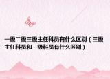 一级二级三级主任科员有什么区别（三级主任科员和一级科员有什么区别）