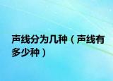 声线分为几种（声线有多少种）