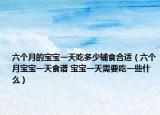 六个月的宝宝一天吃多少辅食合适（六个月宝宝一天食谱 宝宝一天需要吃一些什么）