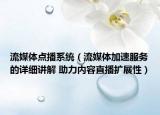 流媒体点播系统（流媒体加速服务的详细讲解 助力内容直播扩展性）