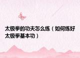 太极拳的功夫怎么练（如何练好太极拳基本功）