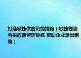 打造敏捷供应链的措施（敏捷物流与供应链管理训练 帮助企业走出困境）