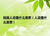 绘画人设是什么意思（人设是什么意思）
