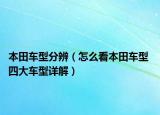 本田车型分辨（怎么看本田车型 四大车型详解）