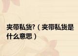夹带私货?（夹带私货是什么意思）