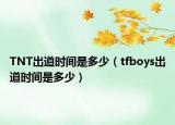 TNT出道时间是多少（tfboys出道时间是多少）