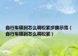 自行车碟刹怎么调松紧步骤示范（自行车碟刹怎么调松紧）