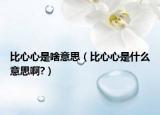 比心心是啥意思（比心心是什么意思啊?）