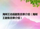 海贼王动画剧集目录介绍（海贼王剧集目录介绍）
