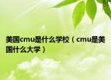 美国cmu是什么学校（cmu是美国什么大学）