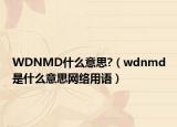 WDNMD什么意思?（wdnmd是什么意思网络用语）