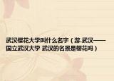 武汉樱花大学叫什么名字（游.武汉——国立武汉大学 武汉的名景是樱花吗）