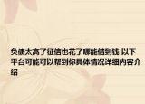 负债太高了征信也花了哪能借到钱 以下平台可能可以帮到你具体情况详细内容介绍