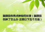 脚踝扭伤有点肿如何处理（脚踝扭伤肿了怎么办 注意以下五个方面）