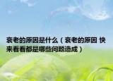 衰老的原因是什么（衰老的原因 快来看看都是哪些问题造成）