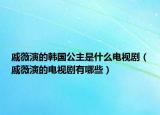 戚薇演的韩国公主是什么电视剧（戚薇演的电视剧有哪些）