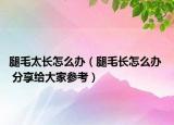 腿毛太长怎么办（腿毛长怎么办  分享给大家参考）