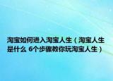 淘宝如何进入淘宝人生（淘宝人生是什么 6个步骤教你玩淘宝人生）