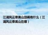 江湖风云录嵩山剑阁有什么（江湖风云录嵩山在哪）
