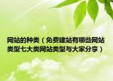 网站的种类（免费建站有哪些网站类型七大类网站类型与大家分享）