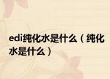 edi纯化水是什么（纯化水是什么）