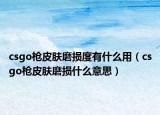 csgo枪皮肤磨损度有什么用（csgo枪皮肤磨损什么意思）