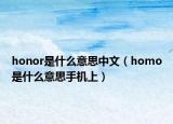 honor是什么意思中文（homo是什么意思手机上）