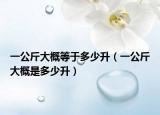 一公斤大概等于多少升（一公斤大概是多少升）