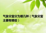 气象灾害分为哪几种（气象灾害主要有哪些）