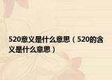 520意义是什么意思（520的含义是什么意思）