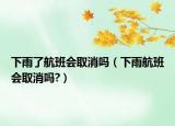 下雨了航班会取消吗（下雨航班会取消吗?）