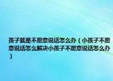 孩子就是不愿意说话怎么办（小孩子不愿意说话怎么解决小孩子不愿意说话怎么办）