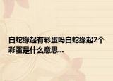 白蛇缘起有彩蛋吗白蛇缘起2个彩蛋是什么意思...