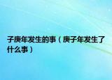 子庚年发生的事（庚子年发生了什么事）