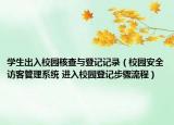 学生出入校园核查与登记记录（校园安全访客管理系统 进入校园登记步骤流程）