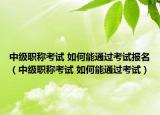 中级职称考试 如何能通过考试报名（中级职称考试 如何能通过考试）