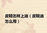 皮鞋怎样上油（皮鞋油怎么用）