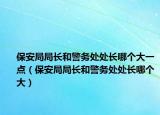 保安局局长和警务处处长哪个大一点（保安局局长和警务处处长哪个大）
