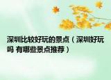 深圳比较好玩的景点（深圳好玩吗 有哪些景点推荐）