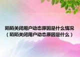 陌陌关闭用户动态原因是什么情况（陌陌关闭用户动态原因是什么）