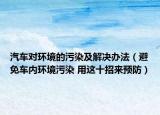 汽车对环境的污染及解决办法（避免车内环境污染 用这十招来预防）